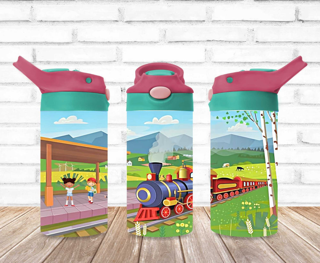 Kids Train Tumbler - Kids Water Bottle | Kids Water Tumbler | Great Kids Gift | Kids Sippy Cup | Back To School Cup