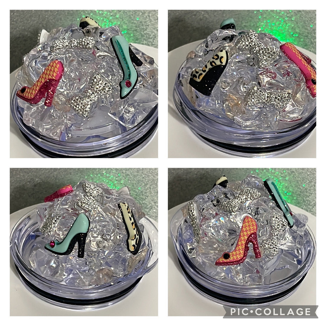 Fashion Diva Shoes High Heels Tumbler Topper 3D Decorative Lid - Ice Topper Lid, unique gift