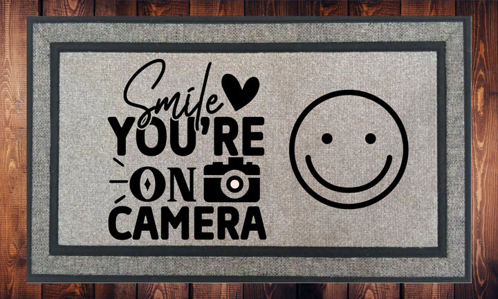 Smile You're on Camera - Welcome Mat - Door Mat - HOT SELLER!, great unique gift