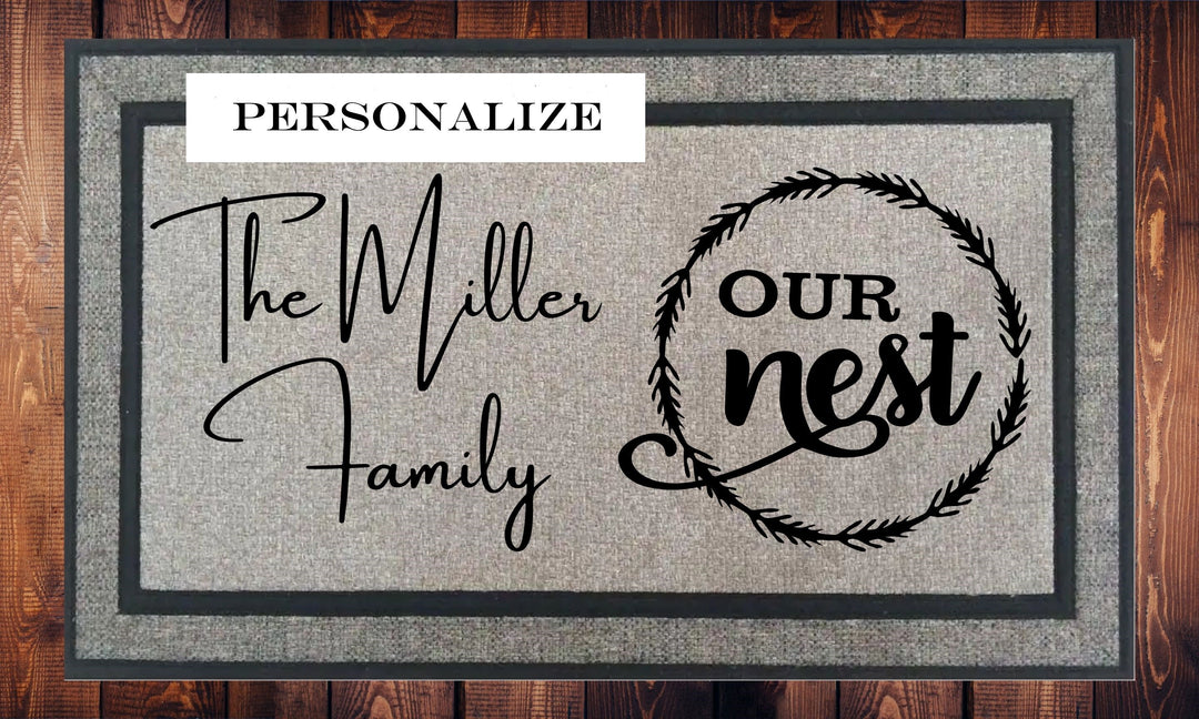 Our Next - Personalize - Welcome Mat - Door Mat - HOT SELLER!, great unique gift