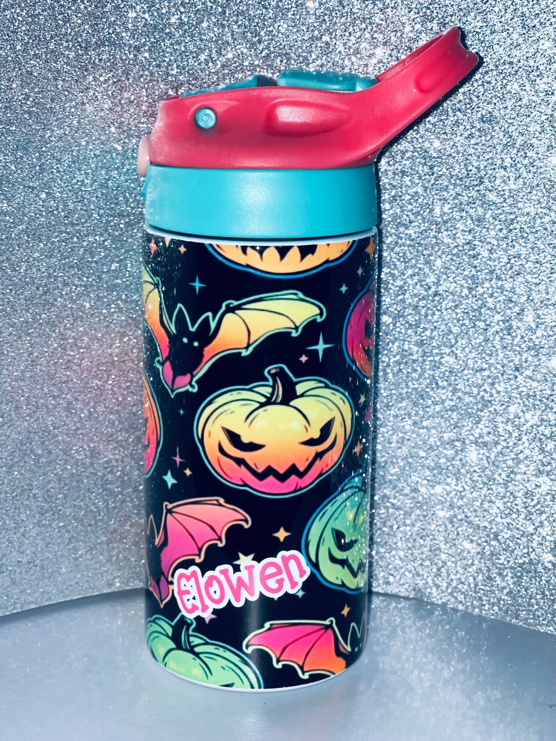 Kids Halloween Tumbler, Bright Pumpkins, Kids Water Tumbler, Kids FlipTop Cup, Kids Sippy Cup, Back To School Cup