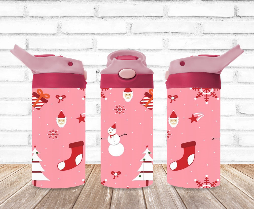 Christmas Santa Tumbler, Christmas Tree, Kids Water Bottle, Kids FlipTop Cup, Kids Sippy Cup, Back To School Cup, HOT SELLER!