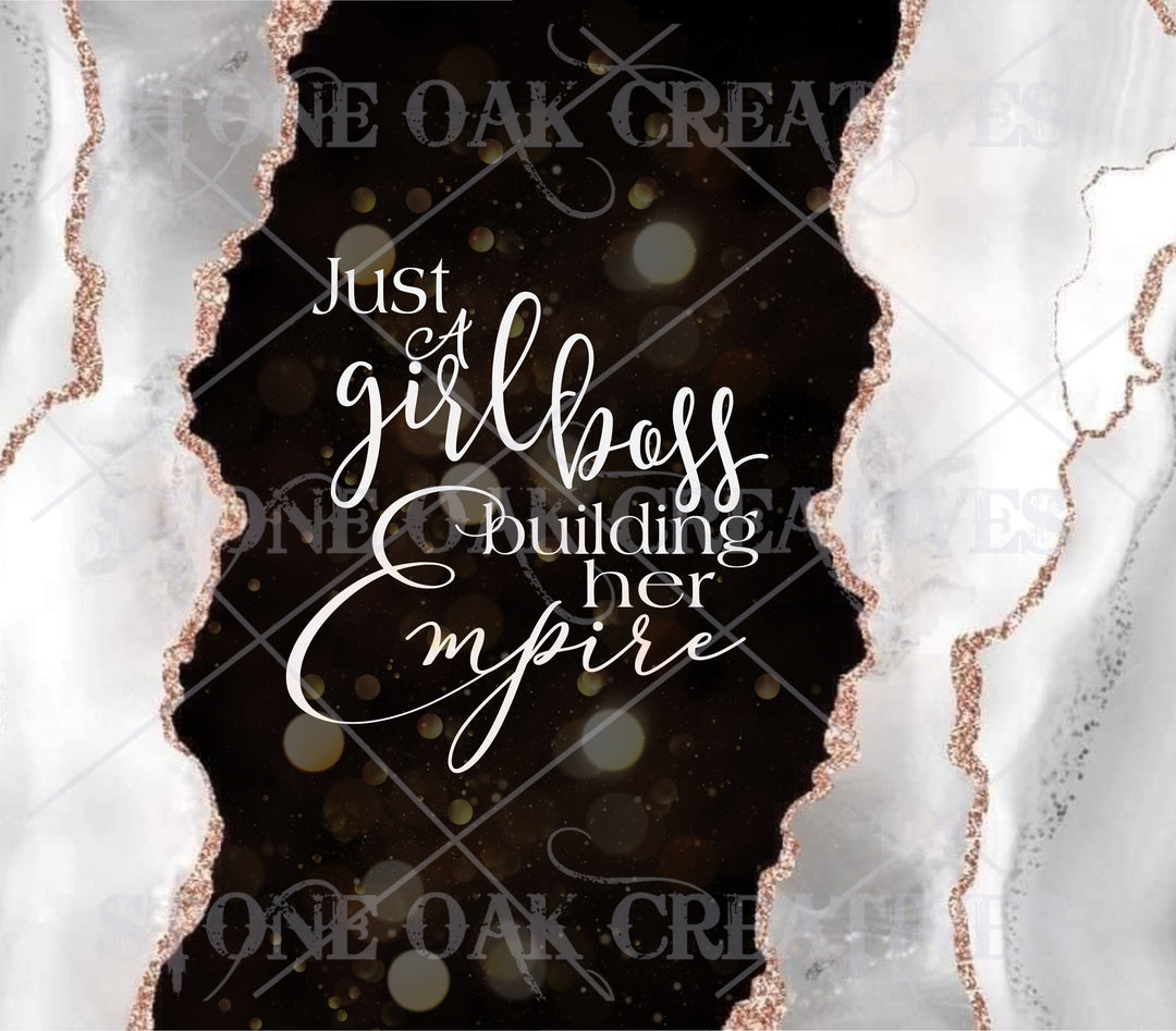 Just a Girl Boss Building Her Empire - Agate Design - DIGITAL DOWNLOAD - Tumbler Wrap Image Download