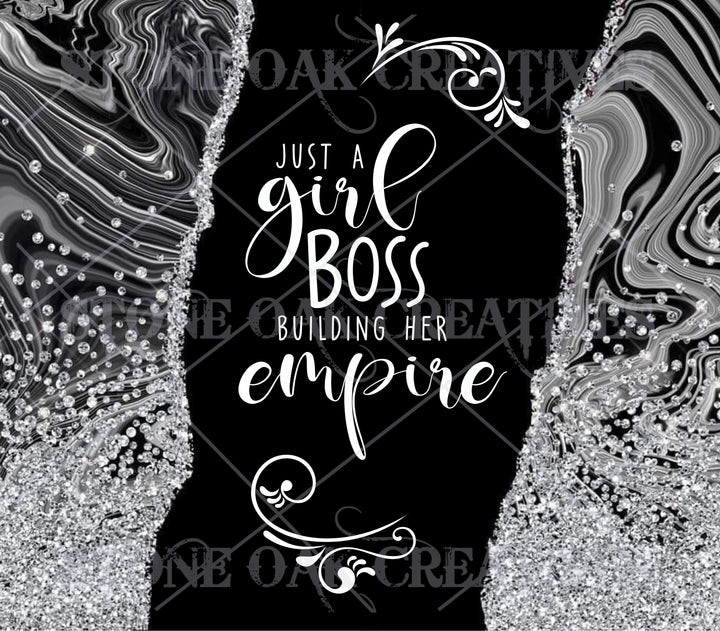 Just a Girl Boss Building Her Empire - Agate Design - DIGITAL DOWNLOAD - Tumbler Wrap Image Download