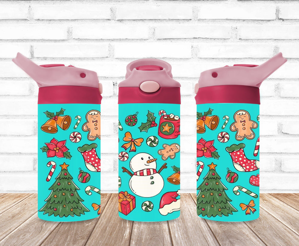 Christmas Santa Tumbler, Christmas Tree, Kids Water Bottle, Kids FlipTop Cup, Kids Sippy Cup, Back To School Cup, HOT SELLER!