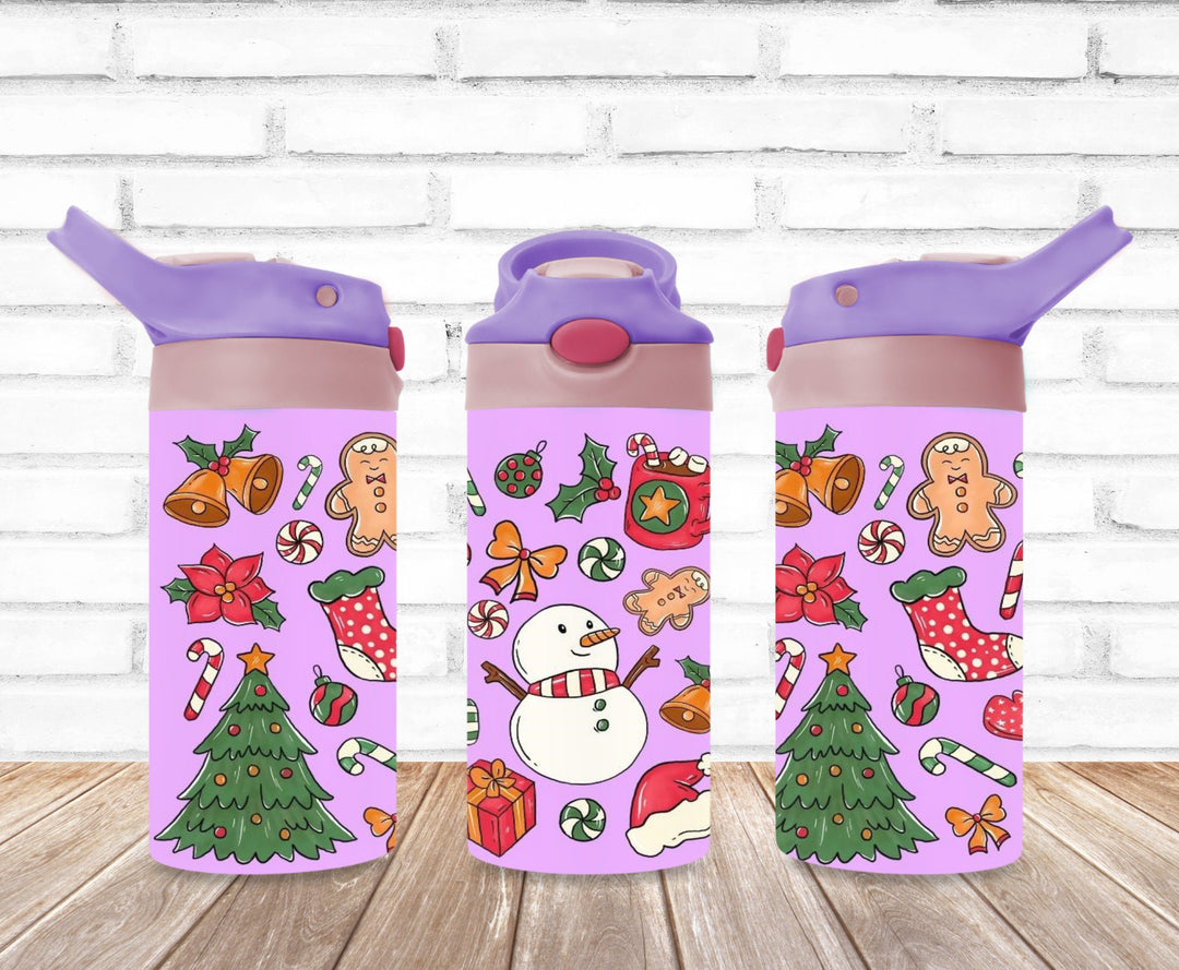 Christmas Santa Tumbler, Christmas Tree, Kids Water Bottle, Kids FlipTop Cup, Kids Sippy Cup, Back To School Cup, HOT SELLER!