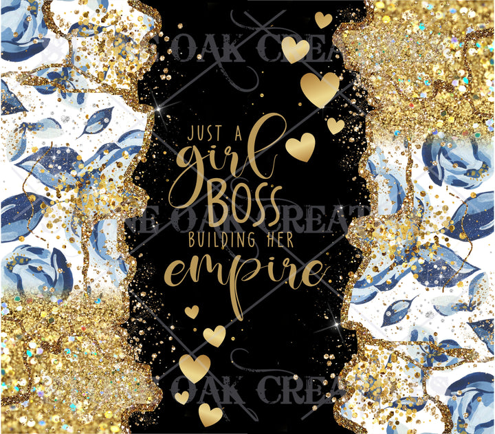 Just a Girl Boss Building Her Empire - Agate Design - DIGITAL DOWNLOAD - Tumbler Wrap Image Download