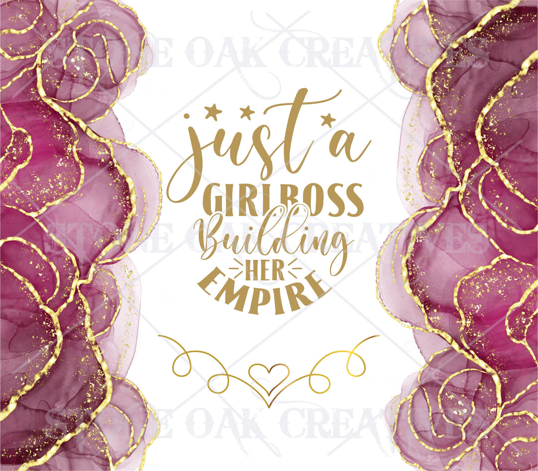 Just a Girl Boss Building Her Empire - Agate Design - DIGITAL DOWNLOAD - Tumbler Wrap Image Download