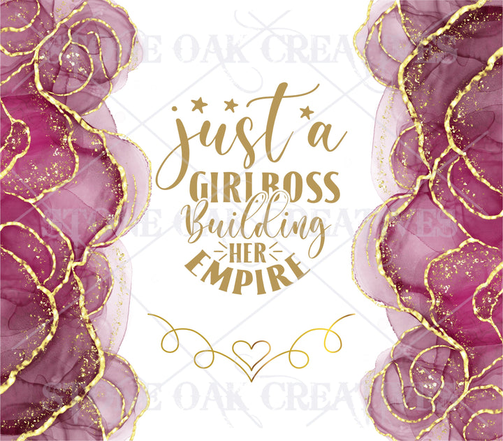 Just a Girl Boss Building Her Empire - Agate Design - DIGITAL DOWNLOAD - Tumbler Wrap Image Download