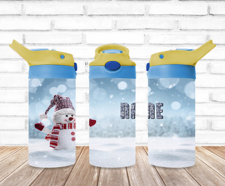 Christmas Snowman Tumbler, Christmas Tree, Kids Water Bottle, Kids FlipTop Cup, Kids Sippy Cup, Back To School Cup, HOT SELLER!