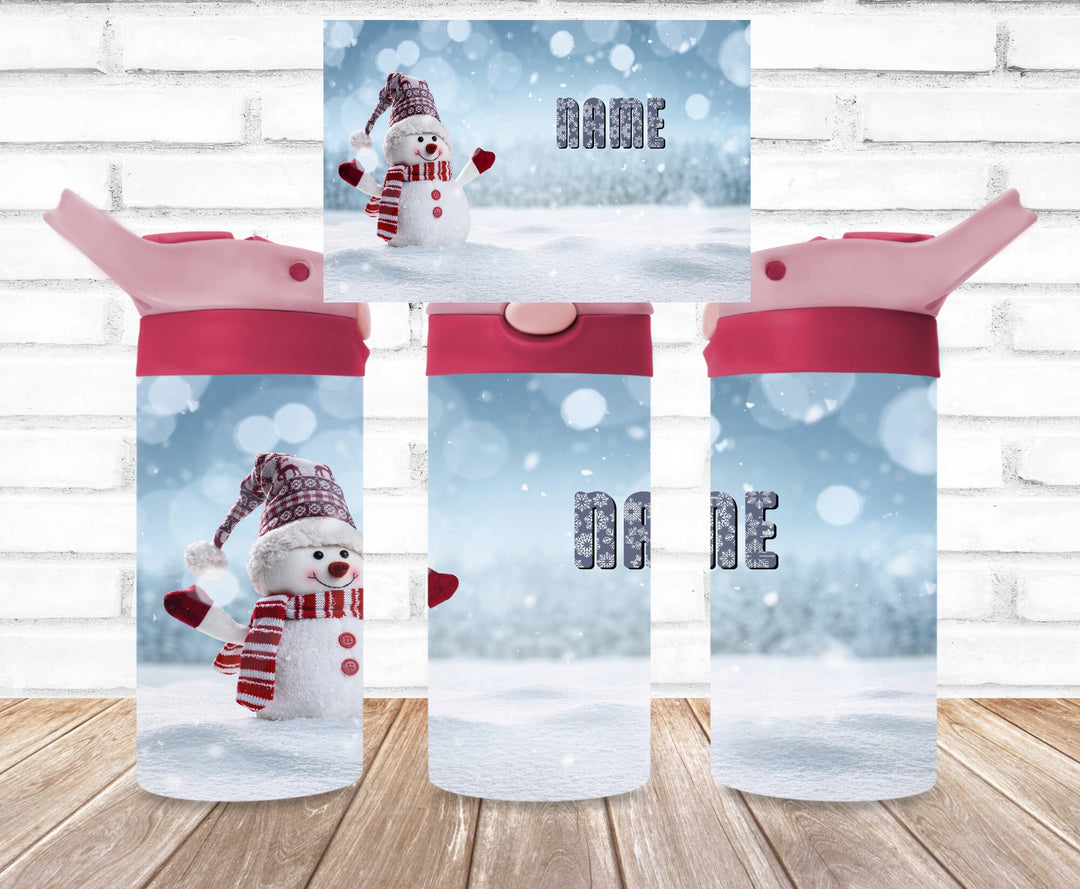 Christmas Snowman Tumbler, Christmas Tree, Kids Water Bottle, Kids FlipTop Cup, Kids Sippy Cup, Back To School Cup, HOT SELLER!