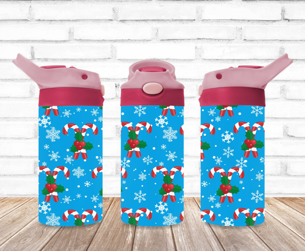 Christmas Candycane Tumbler, Kids Water Bottle, Kids FlipTop Cup, Kids Sippy Cup, Back To School Cup, HOT SELLER!