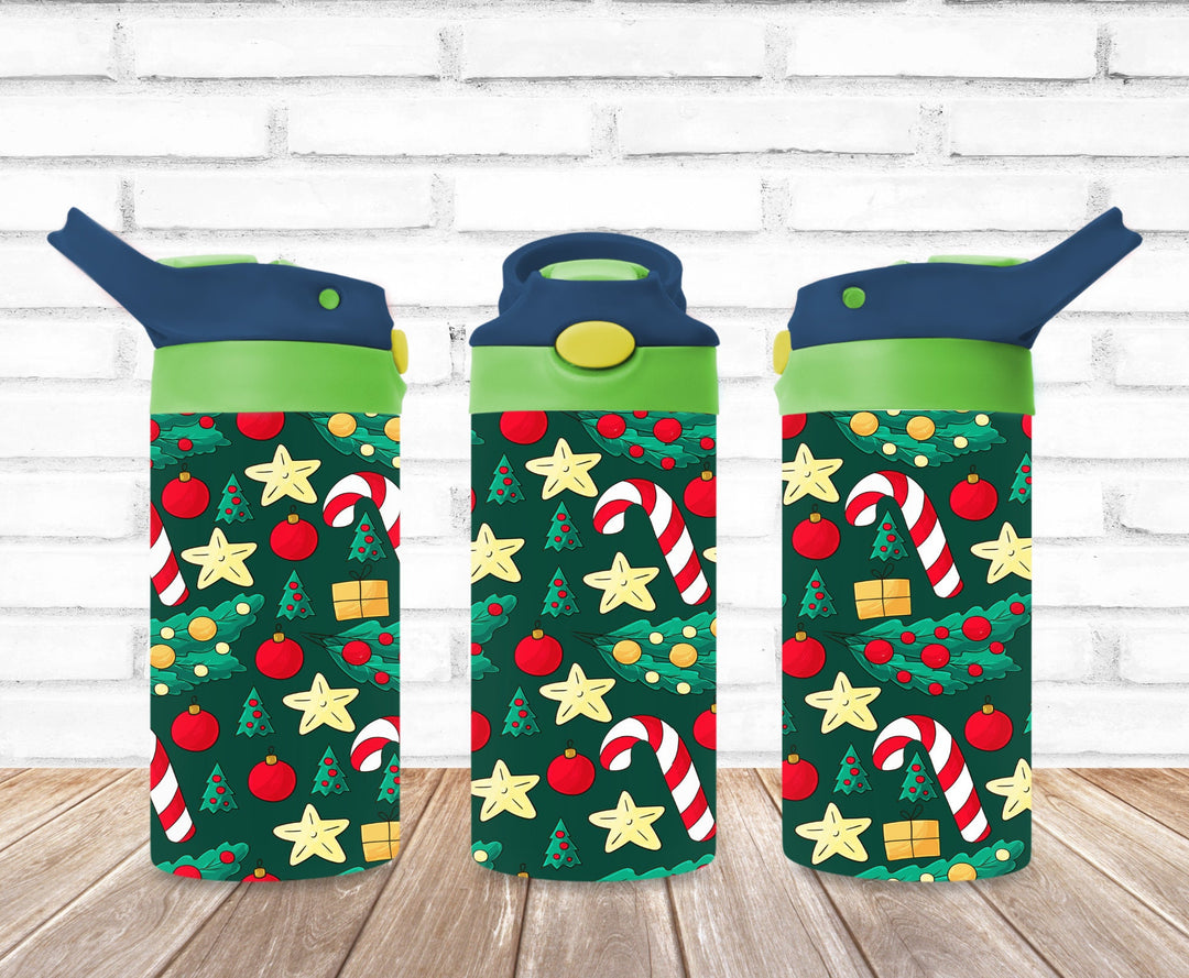 Christmas Santa Tumbler, Christmas Tree, Kids Water Bottle, Kids FlipTop Cup, Kids Sippy Cup, Back To School Cup, HOT SELLER!