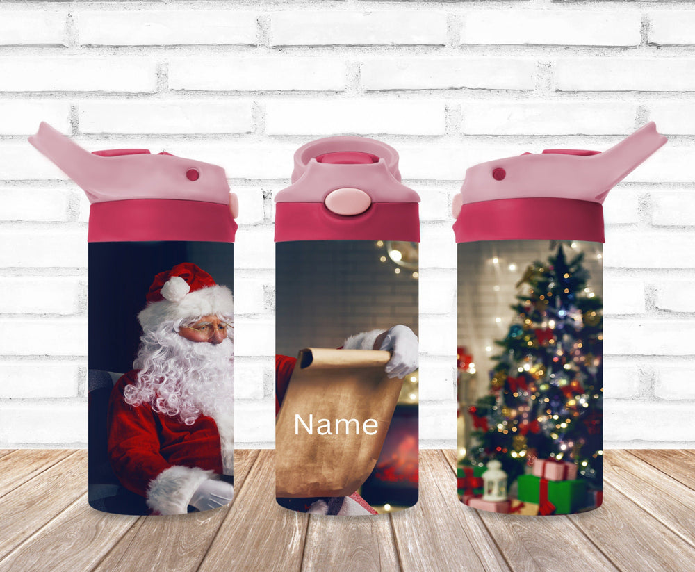 Christmas Santa Tumbler, Christmas Tree, Kids Water Bottle, Kids FlipTop Cup, Kids Sippy Cup, Back To School Cup, HOT SELLER!