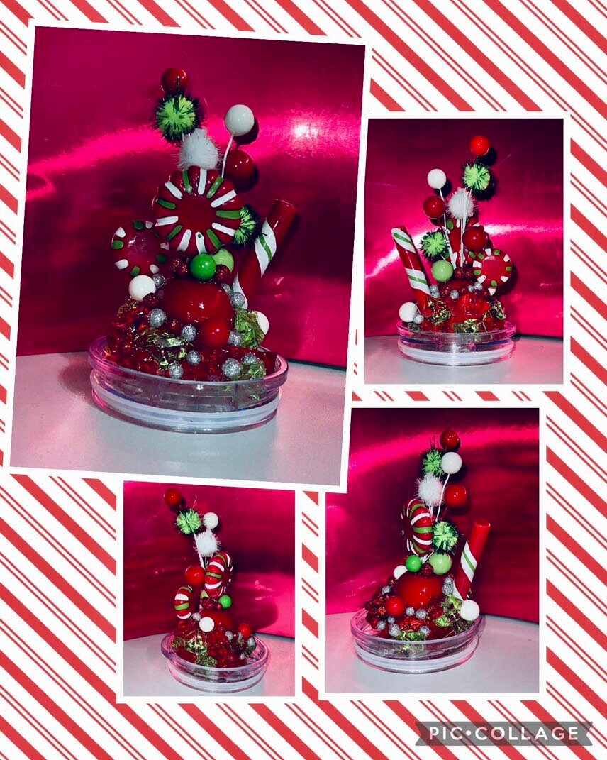 Whimsical Christmas Topper, Merry Christmas Tumbler Topper 3D Decorative Lid - 20 oz, 30 oz and 40 oz tumbler lid, unique gift