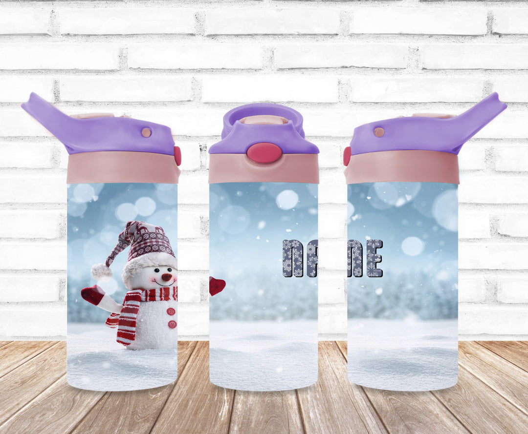 Christmas Snowman Tumbler, Christmas Tree, Kids Water Bottle, Kids FlipTop Cup, Kids Sippy Cup, Back To School Cup, HOT SELLER!