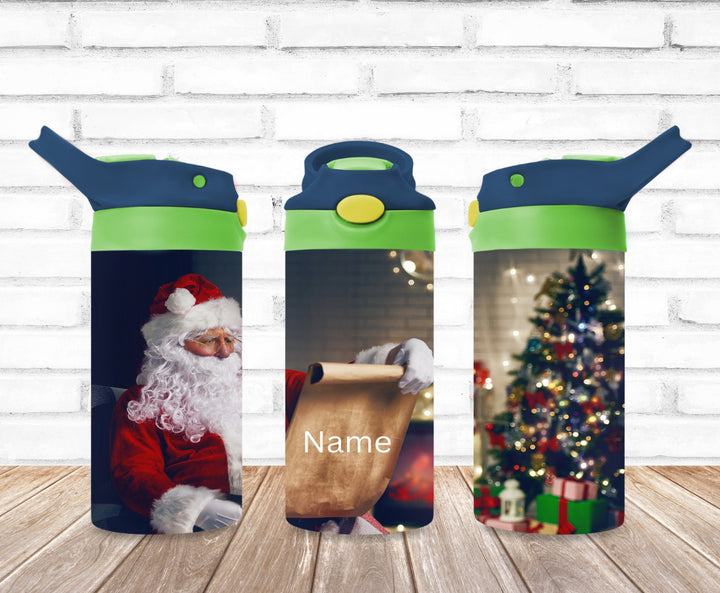 Christmas Santa Tumbler, Christmas Tree, Kids Water Bottle, Kids FlipTop Cup, Kids Sippy Cup, Back To School Cup, HOT SELLER!