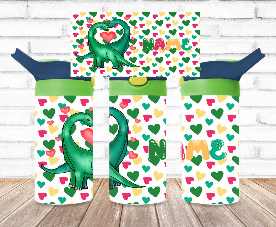 Dinosaur Valentines Kids Tumbler, Be My Valentine, Valentine's Day, Kids Water Bottle, Kids Sippy Cup, Back To School Cup, HOT SELLER!