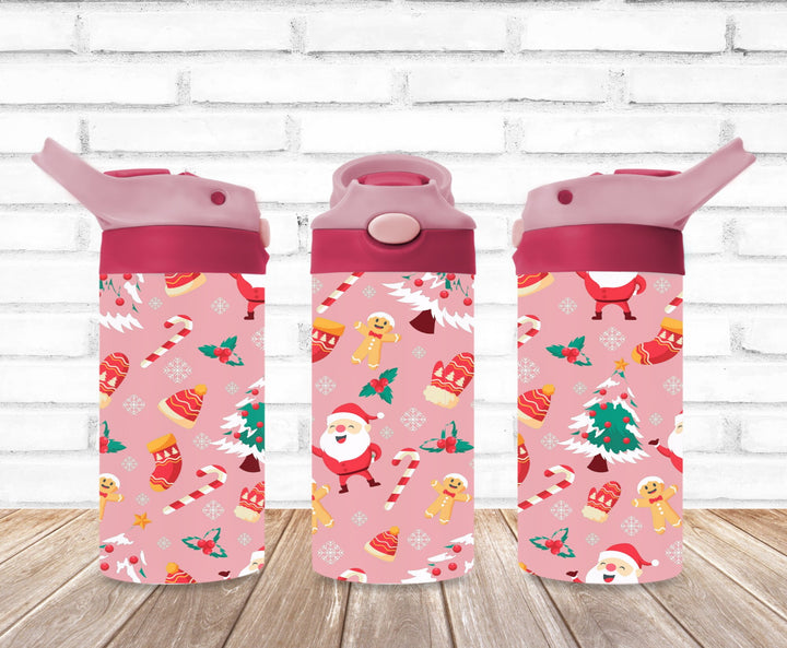 Christmas Santa Tumbler, Christmas Tree, Kids Water Bottle, Kids FlipTop Cup, Kids Sippy Cup, Back To School Cup, HOT SELLER!