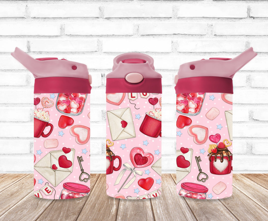 Valentines Kids Tumbler, Be My Valentine, Valentine's Day, Kids Water Bottle, Kids Sippy Cup, Back To School Cup, HOT SELLER!