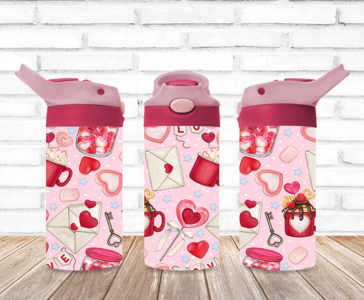 Valentines Kids Tumbler, Be My Valentine, Valentine's Day, Kids Water Bottle, Kids Sippy Cup, Back To School Cup, HOT SELLER!