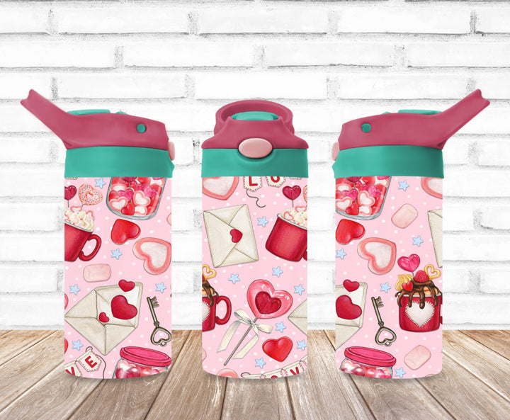 Valentines Kids Tumbler, Be My Valentine, Valentine's Day, Kids Water Bottle, Kids Sippy Cup, Back To School Cup, HOT SELLER!