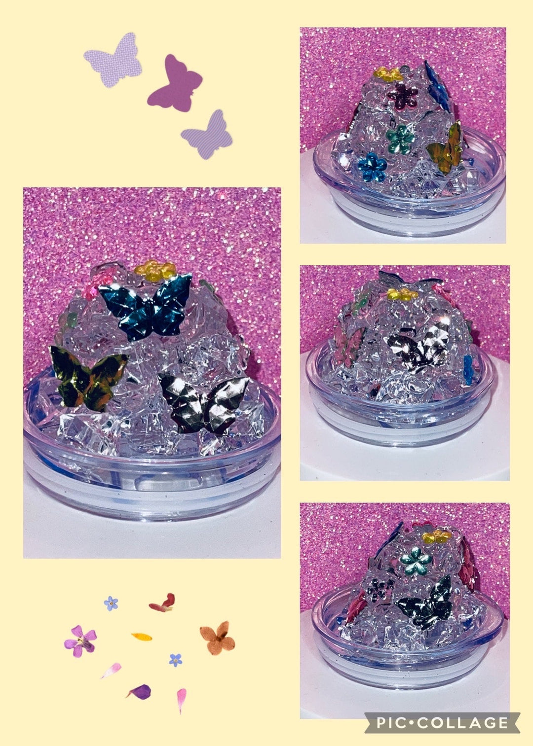 Butterfly Tumbler Topper 3D Decorative Lid - Ice Topper Lid, unique gift