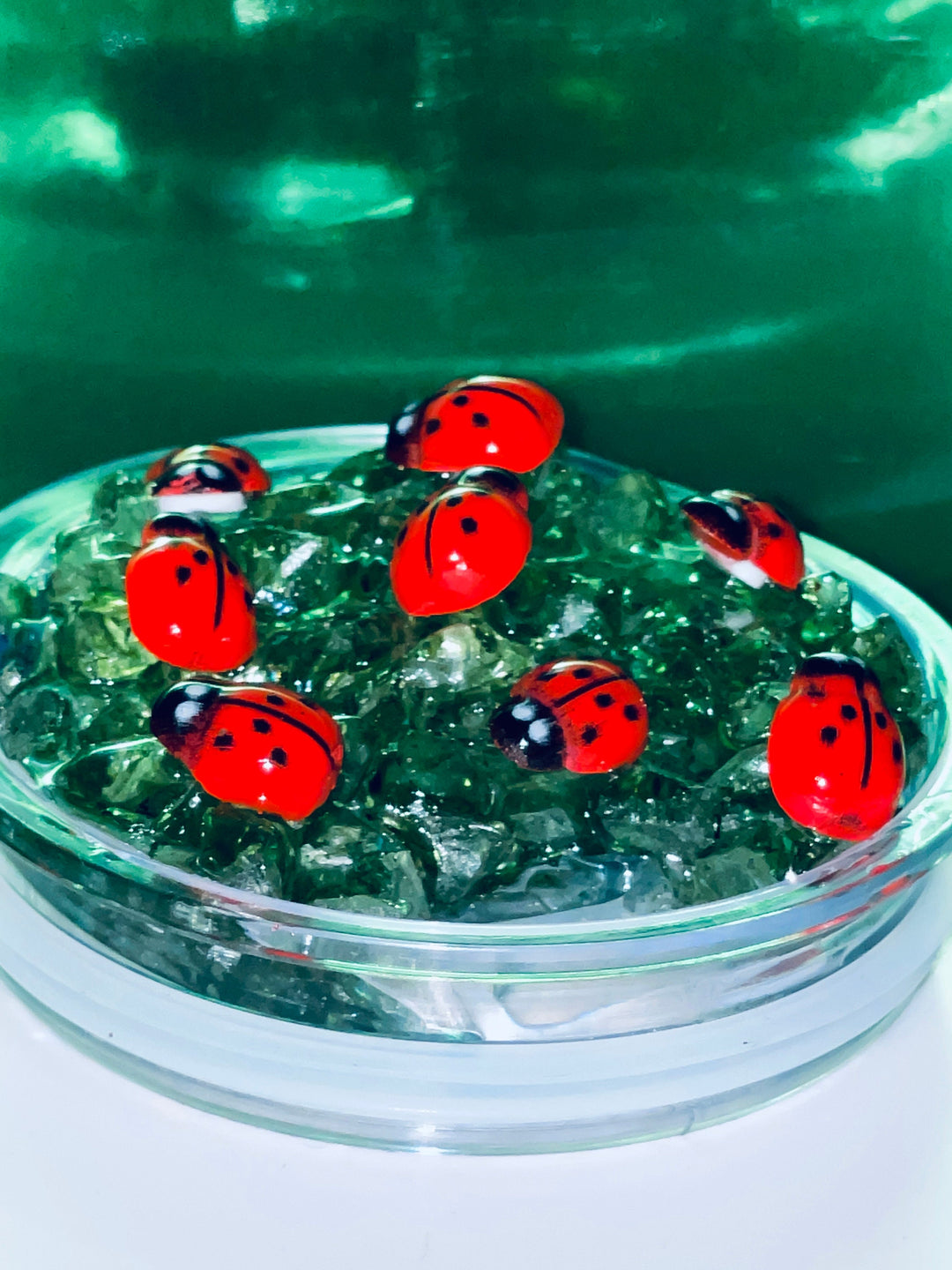 Lady Bug Tumbler Topper, Springtime Tumbler Topper, 3D Decorative Lid - Ice Topper Lid, unique gift