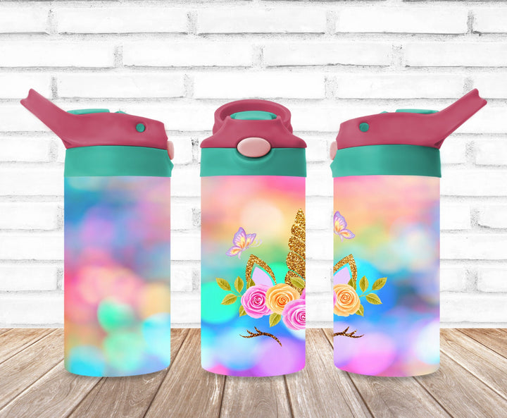 Kids Unicorn Princess Tumbler - Kids Water Bottle | Kids Water Tumbler | Great Kids Gift | Kids Sippy Cup | Back To School Cup