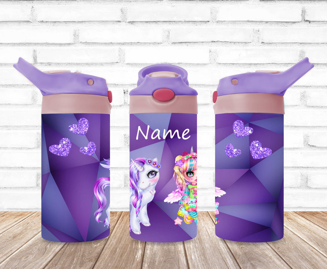 Kids Unicorn Princess Tumbler - Kids Water Bottle | Kids Water Tumbler | Great Kids Gift | Kids Sippy Cup | Back To School Cup