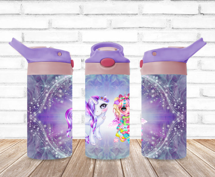 Kids Unicorn Princess Tumbler - Kids Water Bottle | Kids Water Tumbler | Great Kids Gift | Kids Sippy Cup | Back To School Cup