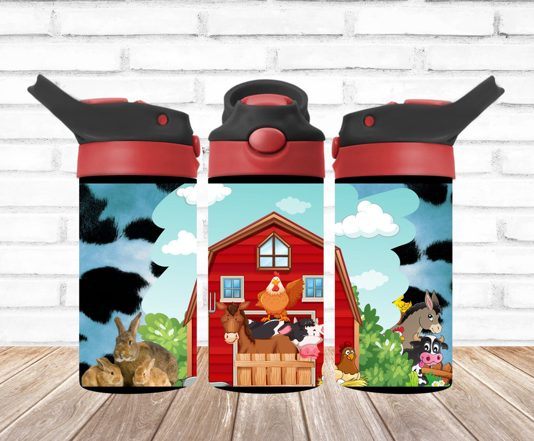 Kids Farm Tumbler, Barnyard Kids Water Bottle | Kids Water Tumbler | Great Kids Gift | Kids Sippy Cup | Back To School Cup - HOT SELLER!