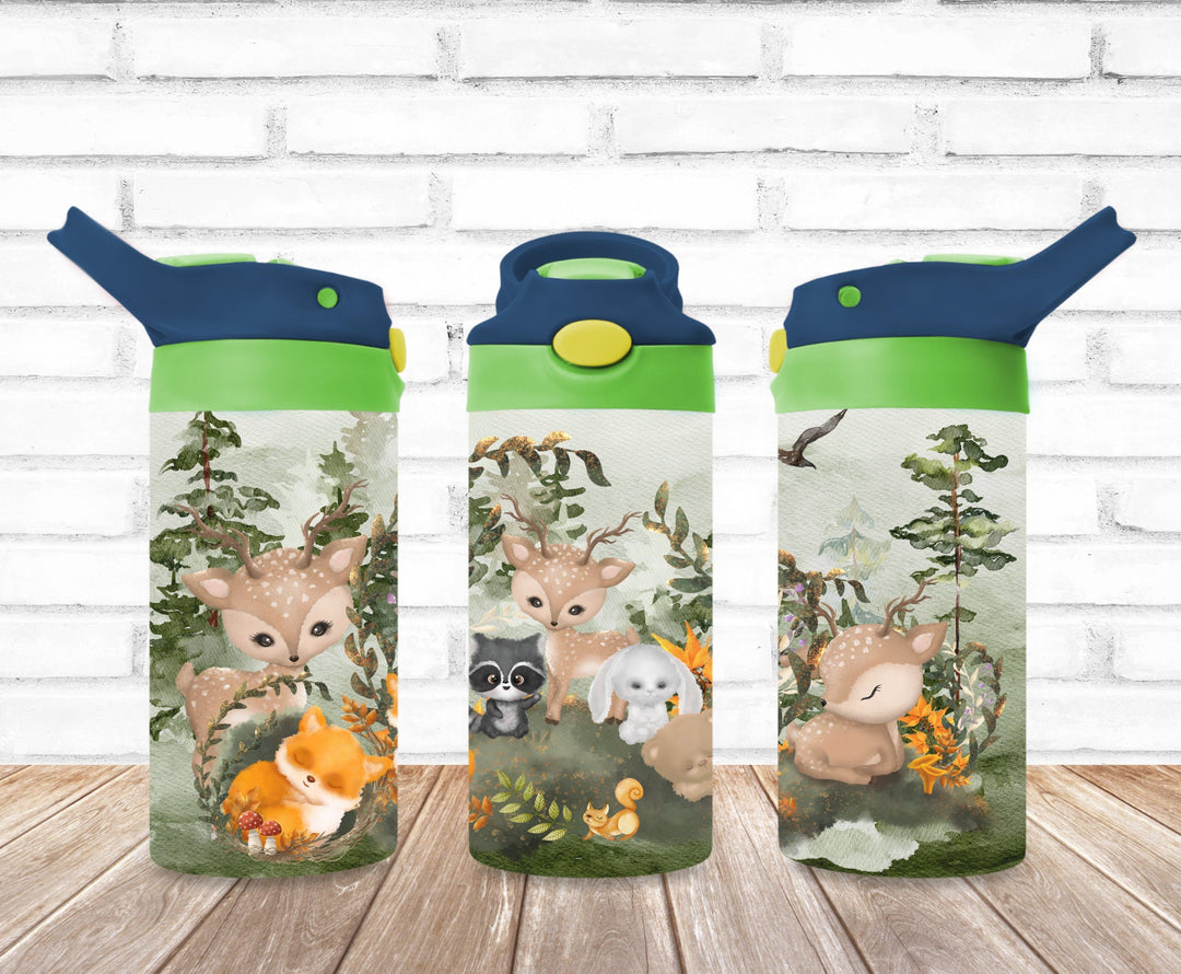 Kids Forest Friends Tumbler, Forest Animals, Kids Water Bottle | Kids Water Tumbler | Great Kids Gift | Kids Sippy Cup | Back To School