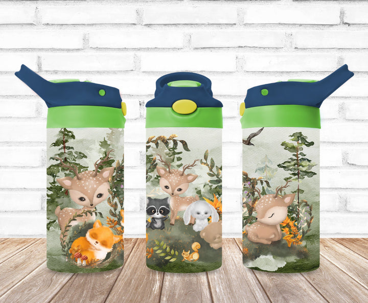 Kids Forest Friends Tumbler, Forest Animals, Kids Water Bottle | Kids Water Tumbler | Great Kids Gift | Kids Sippy Cup | Back To School