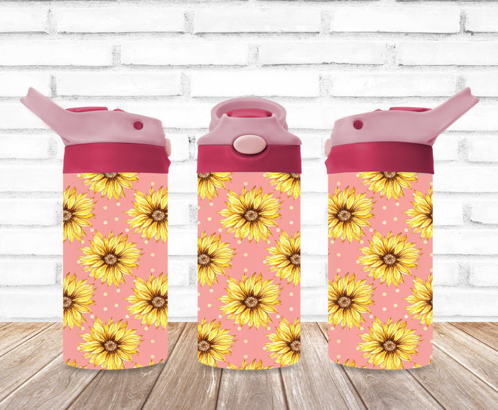 Kids Sunflower Tumbler, Pretty Sunflowers, Kids Water Bottle | Kids Water Tumbler | Great Kids Gift | Kids Sippy Cup | Back To School