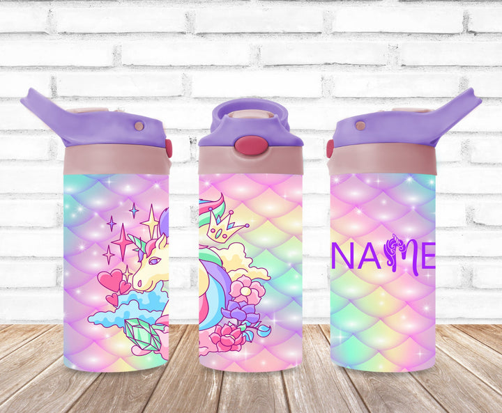 Kids Unicorn Princess Tumbler - Kids Water Bottle | Kids Water Tumbler | Great Kids Gift | Kids Sippy Cup | Back To School Cup