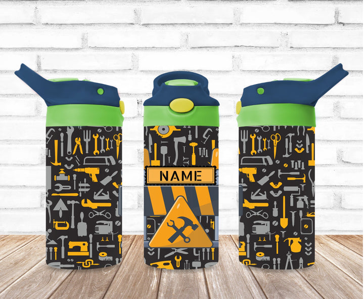 Kids Construction Tumbler Tractor Tumbler - Kids Water Bottle | Kids Water Tumbler | Great Kids Gift | Kids Sippy Cup | Back To School Cup