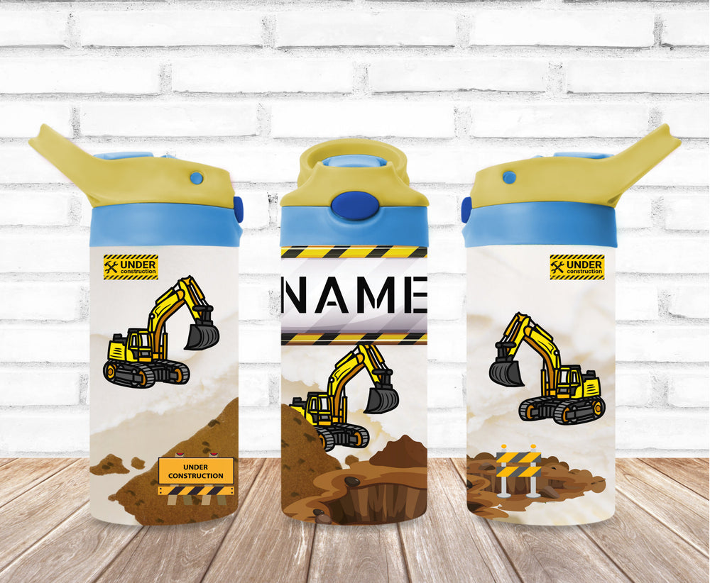 Kids Construction Tumbler Tractor Tumbler - Kids Water Bottle | Kids Water Tumbler | Great Kids Gift | Kids Sippy Cup | Back To School Cup