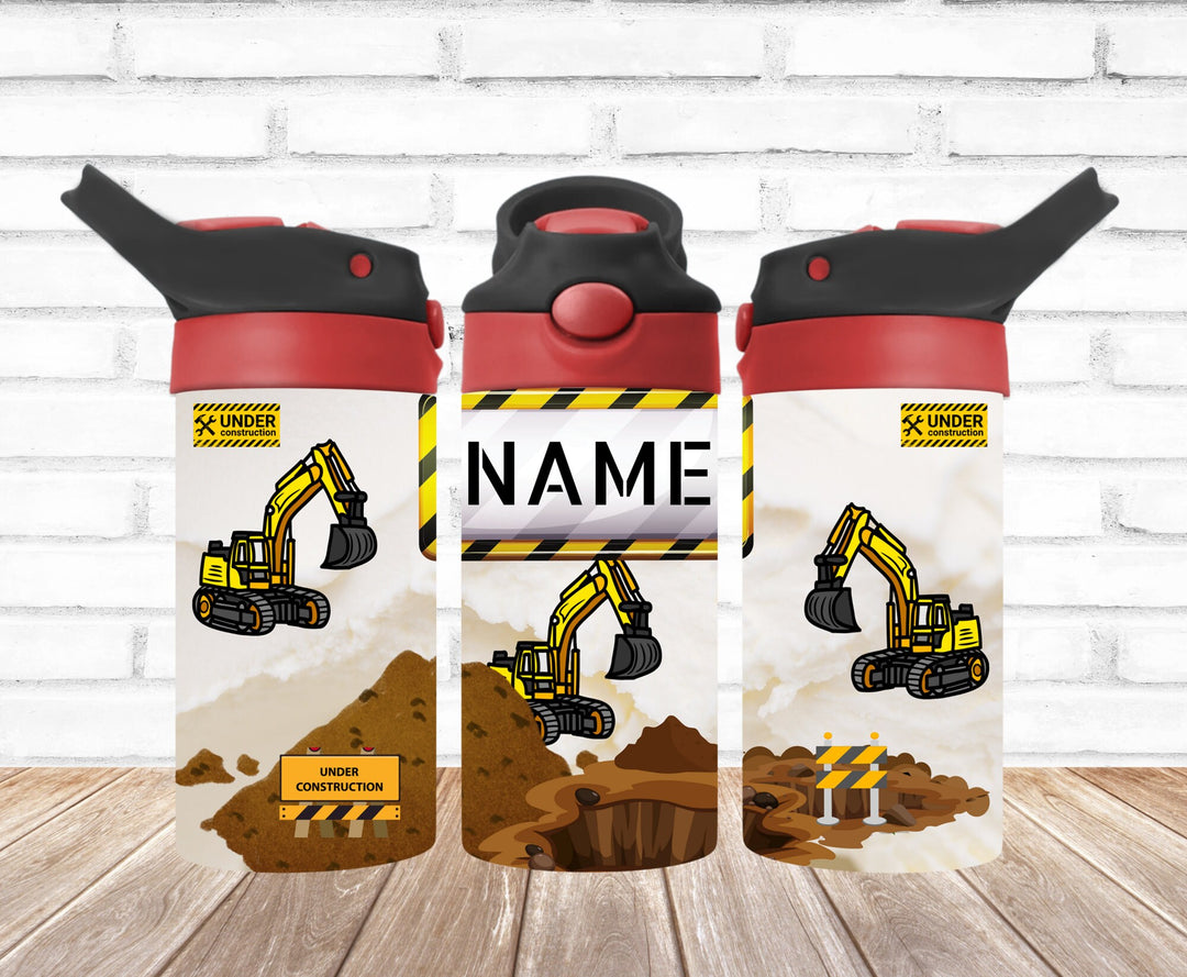 Kids Construction Tumbler Tractor Tumbler - Kids Water Bottle | Kids Water Tumbler | Great Kids Gift | Kids Sippy Cup | Back To School Cup