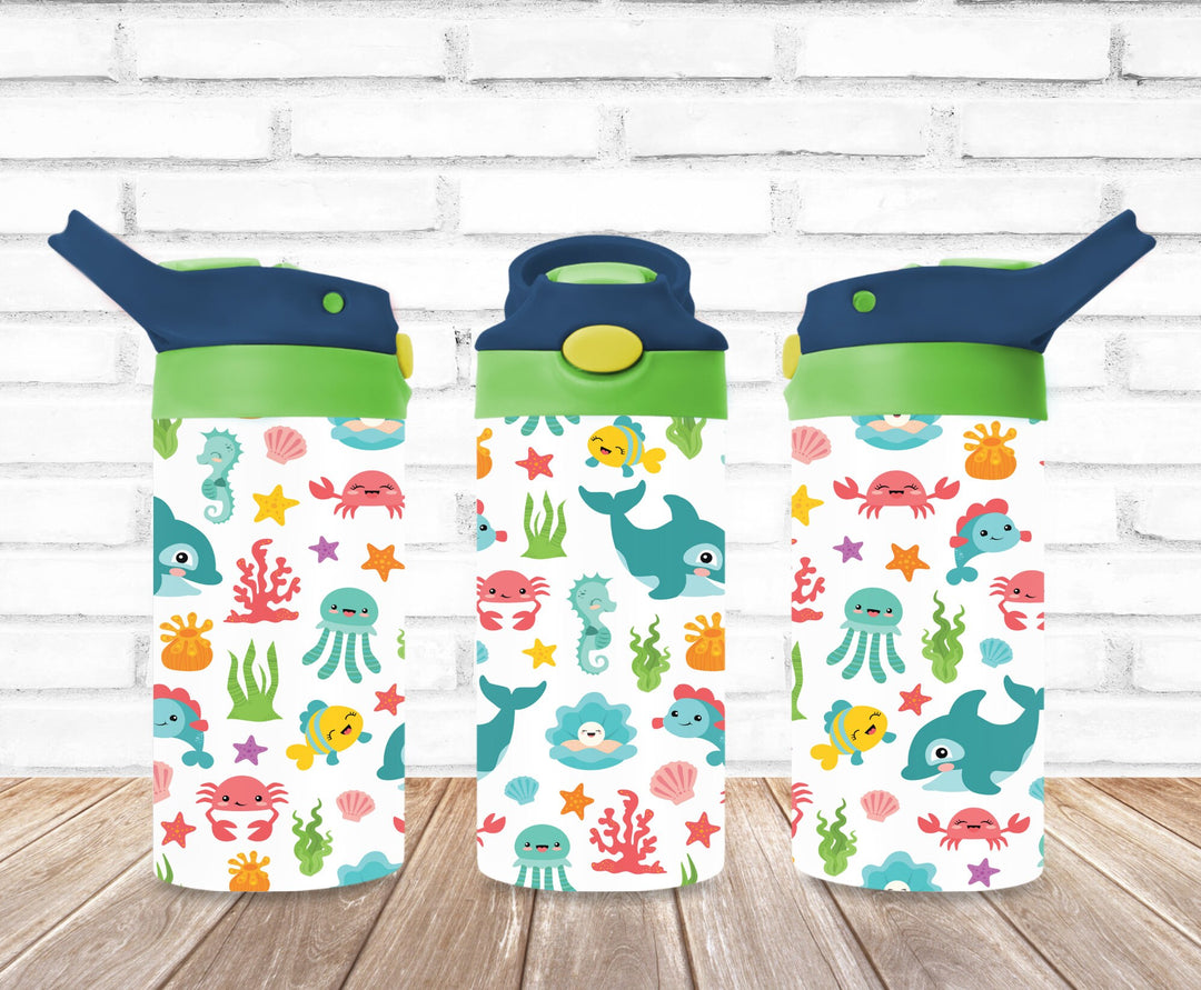 Kids Mermaid Tumbler, Under the Sea Tumbler, Kids Water Bottle, Kids Water Tumbler, Great Kids Gift, Kids Sippy Cup, Back To School