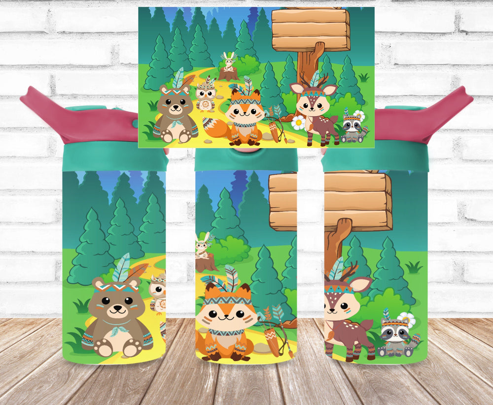 Kids Forest Friends Tumbler, Forest Animals, Kids Water Bottle | Kids Water Tumbler | Great Kids Gift | Kids Sippy Cup | Back To School
