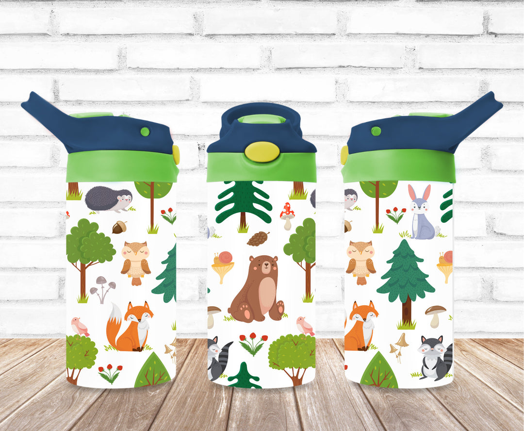 Kids Forest Friends Tumbler, Forest Animals, Kids Water Bottle | Kids Water Tumbler | Great Kids Gift | Kids Sippy Cup | Back To School