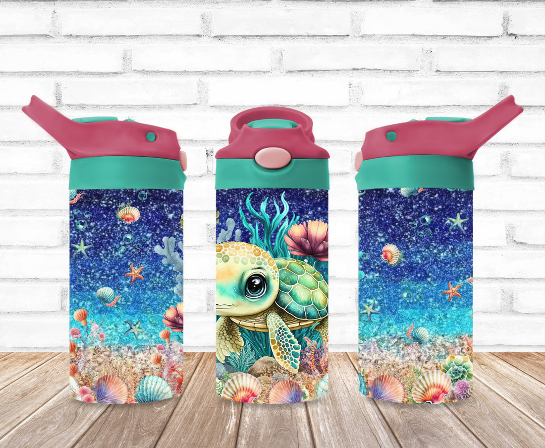 Kids Turtle Tumbler, Turtle Tumbler, Kids Water Tumbler | Great Kids Gift | Kids Sippy Cup | Back To School Cup - HOT SELLER!