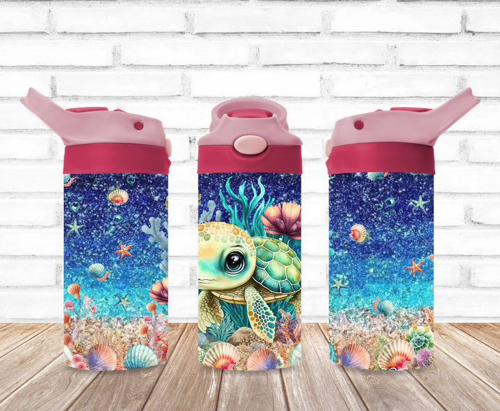 Kids Turtle Tumbler, Turtle Tumbler, Kids Water Tumbler | Great Kids Gift | Kids Sippy Cup | Back To School Cup - HOT SELLER!