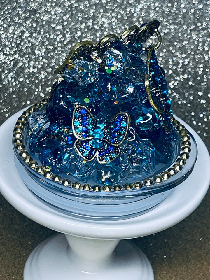 Rhinestone Buttercly Tumbler Topper, Diva Designer Tumbler Topper, 3D Designer Tumbler Lid, Bling Tumbler Topper, Rhinestone Tumbler Lid