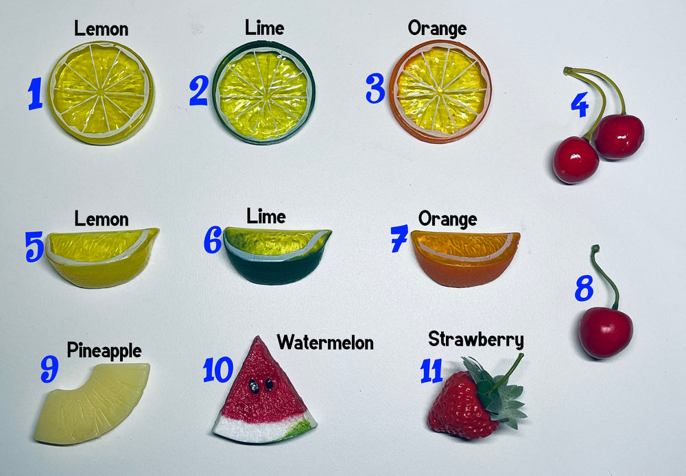 Lemon or Lime Slice - Fruit Tumbler Toppers