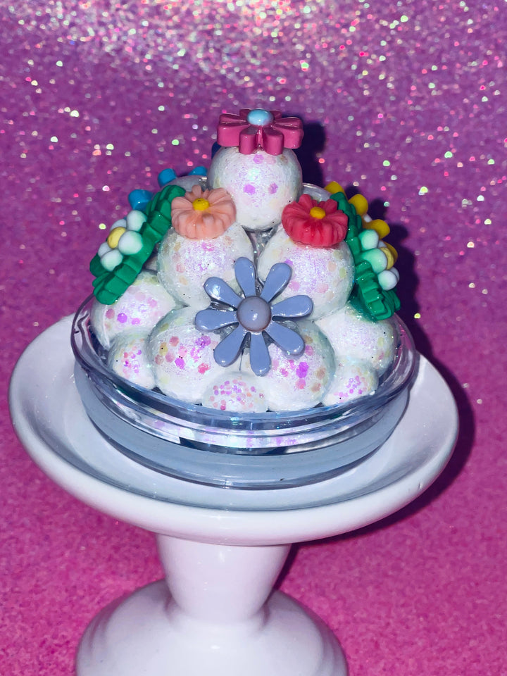 Spring flowers floral daisy Topper Lid - Tumbler Toppers, unique gift