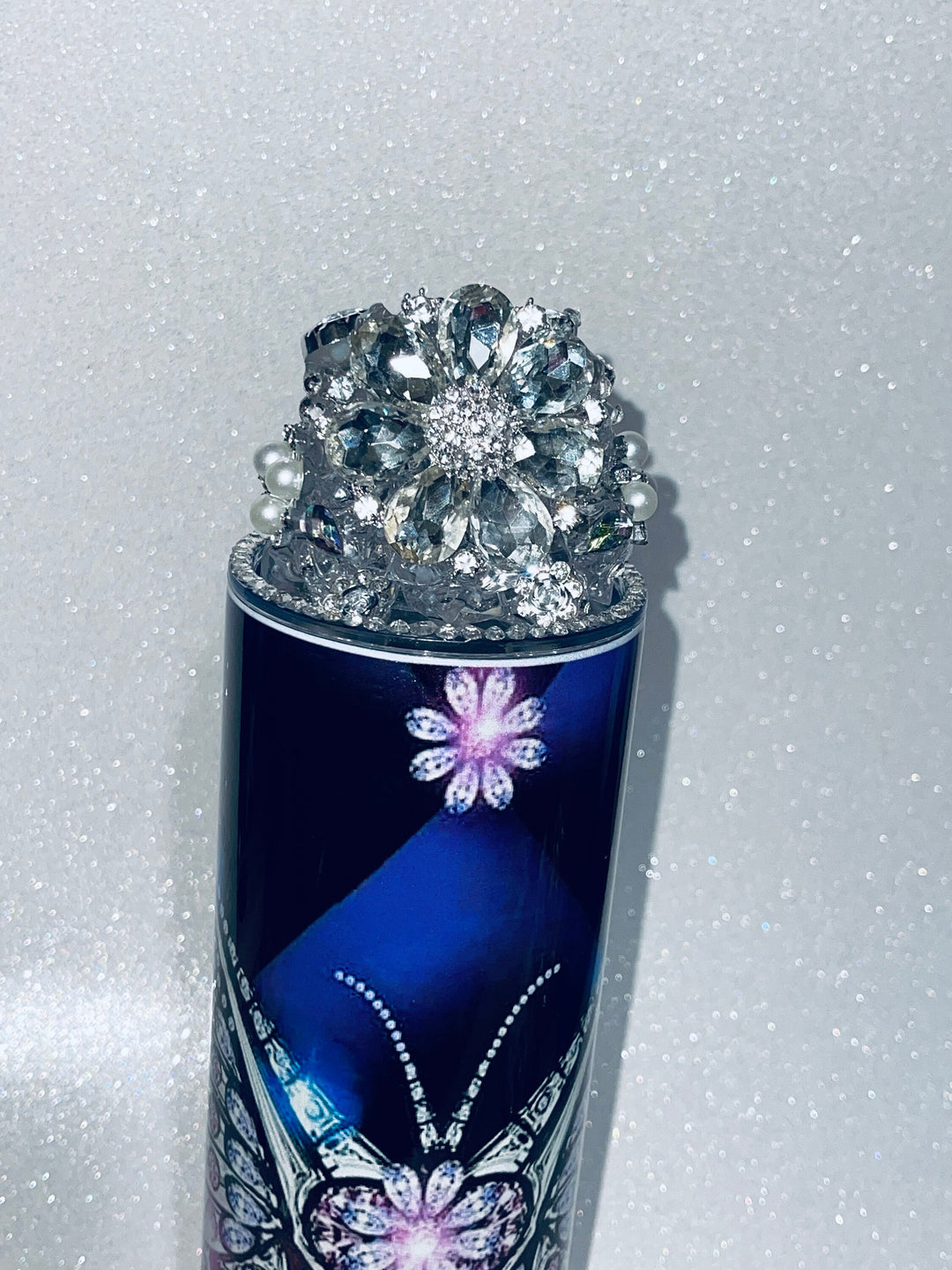 Rhinestone Flower Topper, Diva Bling Topper, Rhinestone Topper, 3D Topper Lid, Rhinestone Tumbler Lid - SHORT SUPPLY order today