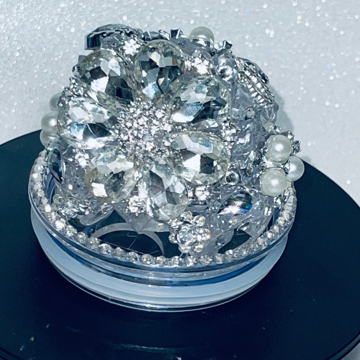 Rhinestone Flower Topper, Diva Bling Topper, Rhinestone Topper, 3D Topper Lid, Rhinestone Tumbler Lid - SHORT SUPPLY order today