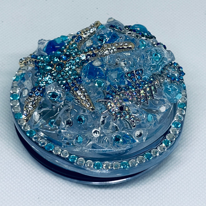 Rhinestone Turtle Tumbler Topper, Rhinestone Beach Tumbler Topper, Turtle Starfish Seahorse Topper, Rhinestone Tumbler Lid LIMITED SUPPLY